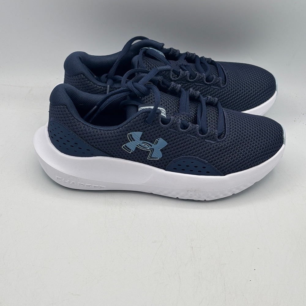 Under Armour Charged Surge 4 Shoes Women Size 6 Blue White Running 3027007-403